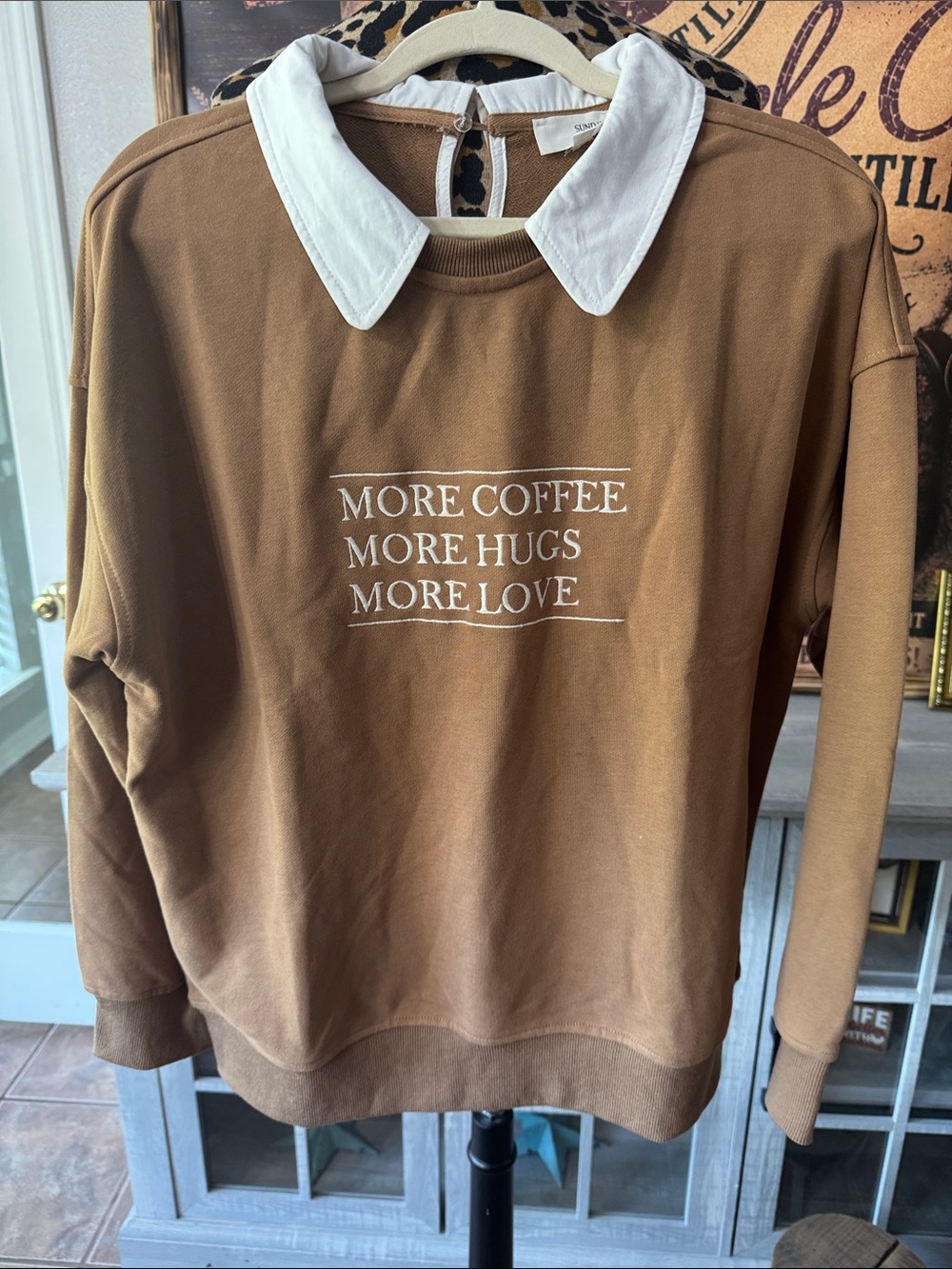 Sunday Edition Women's More Coffee Pullover Sweater - Sz Large